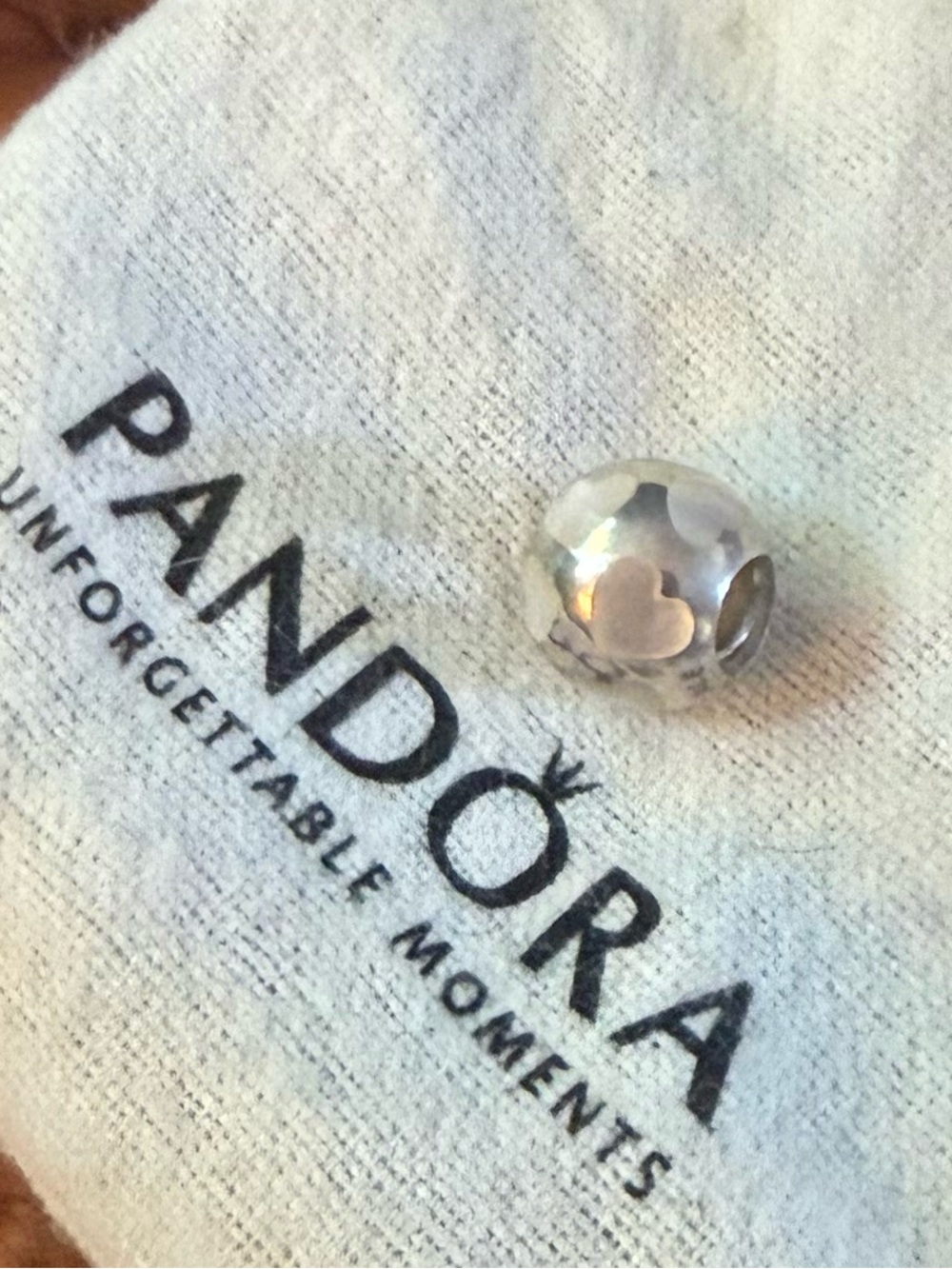 Pandora Silver Heart Cut-Out Charm - Silver